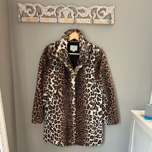 LOFT Leopard Print Teddy Jacket